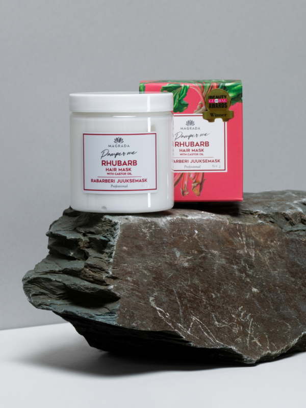 Rabarberi Juuksemask Kastoorõliga – 250 ml - Image 4