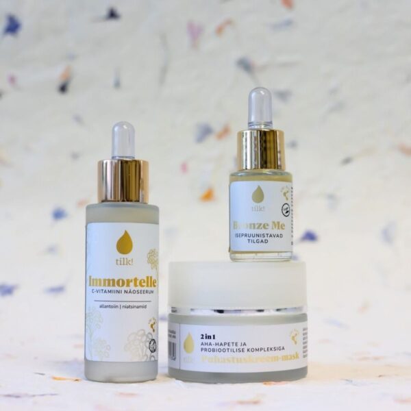 Immortelle Näoseerum C-Vitamiini, Allantoiini ja Niatsiinamiidiga, 30 ml