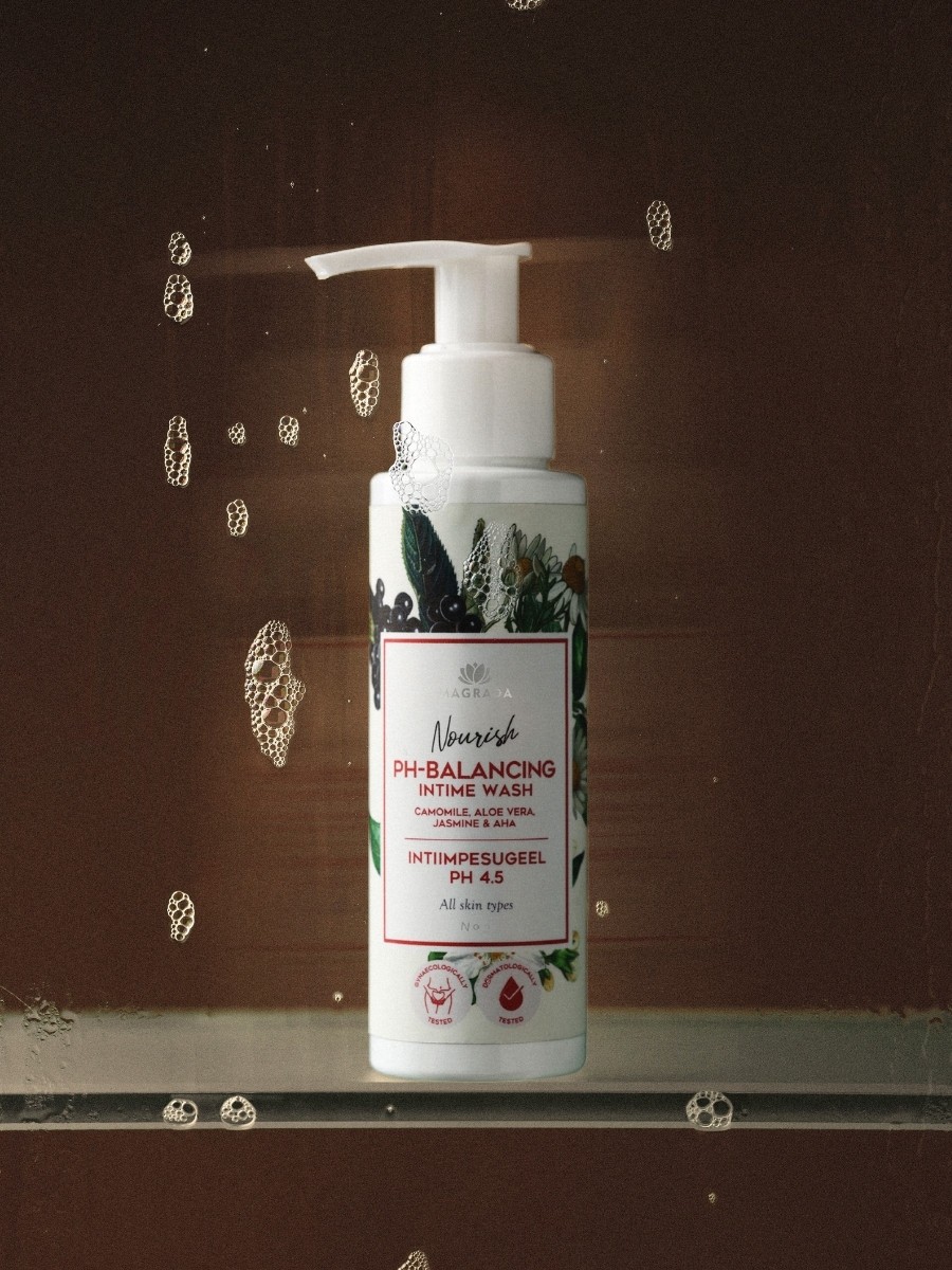 Intiimpesugeel kummeli, aaloe ja AHA-hapetega, pH 4.5