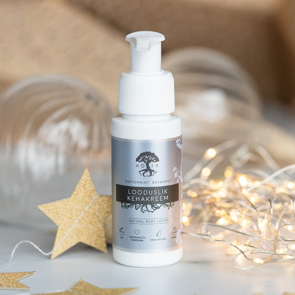 Looduslik Kehakreem Piparmündi ja Bergamotiga, 50 ml